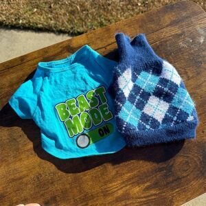 Dear Pet XS Dog Clothing Bundle Tee and Sweater